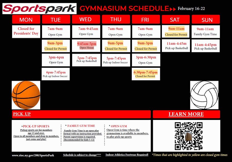 Gymnasium Schedule